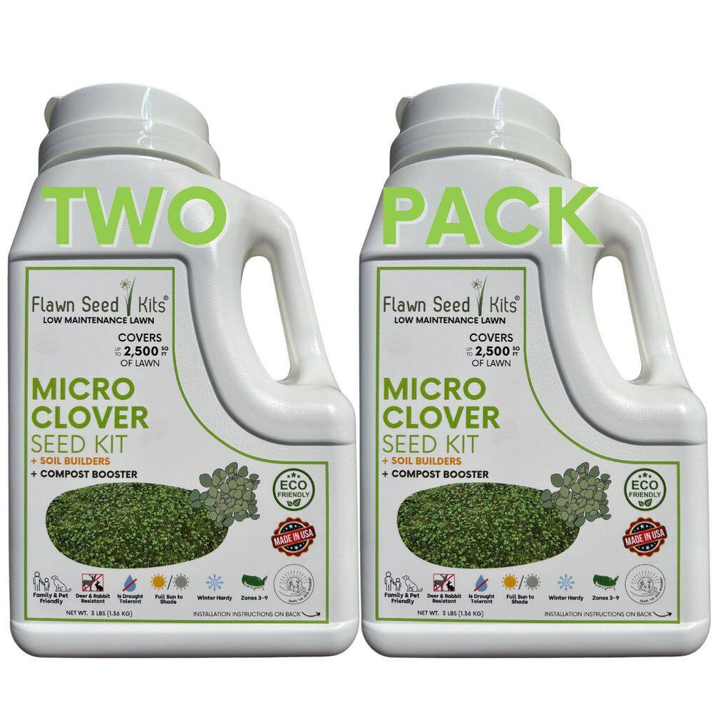 Micro Clover Alternative Grass Seed, Org Coated, Eco-Friendly, Low Growing, Low