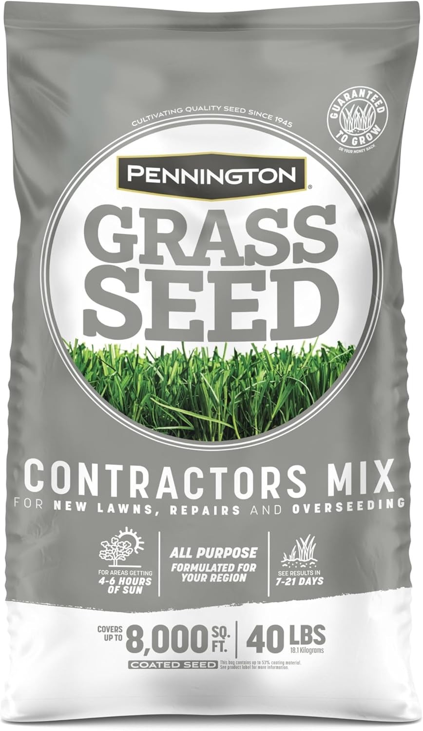All-Purpose 40 lb Contractors Grass Seed Mix for Northern Sun-Soaked Lawns