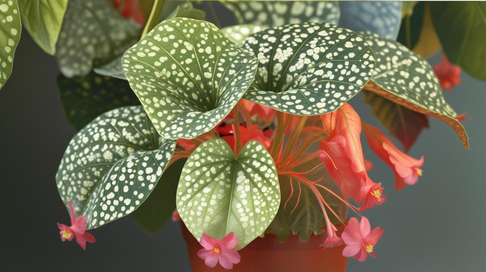 Angel Wing Begonia Snow Capped Live House Plants BUY 2 GET 1 FREE
