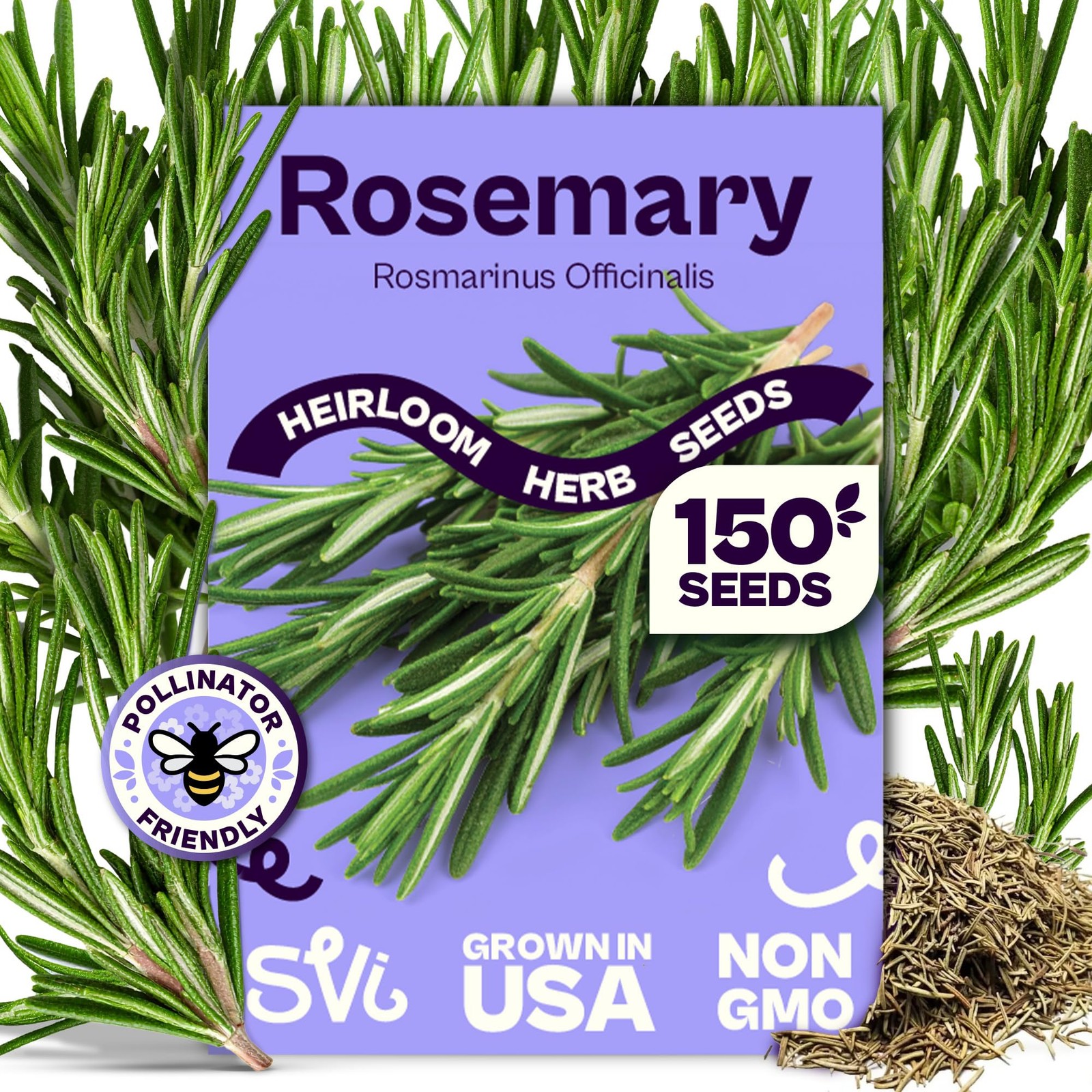 150 Rosemary Seeds for Planting Rosmarinus officinalis – Aromatic Herbs, Harv…