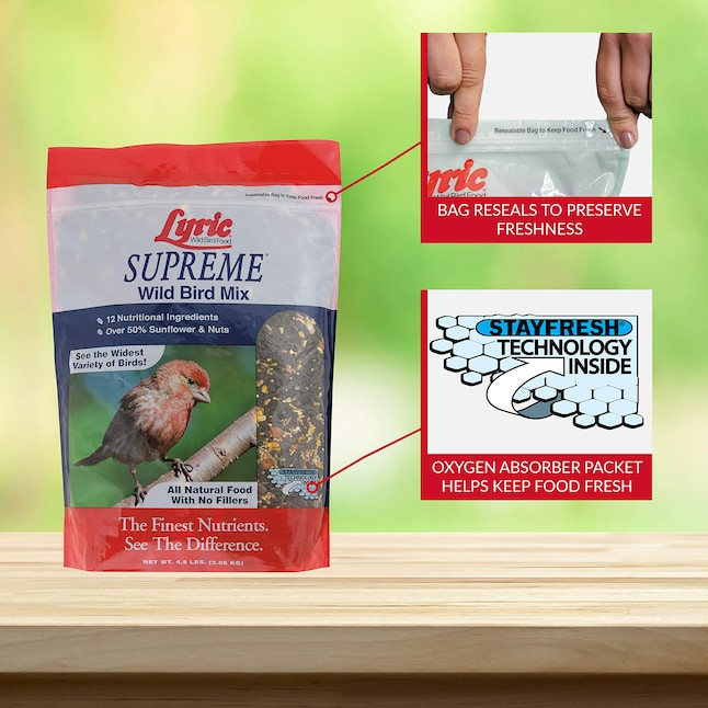 Lyric Supreme Wild Bird Seed 4.5 lb Premium Songbird Mix