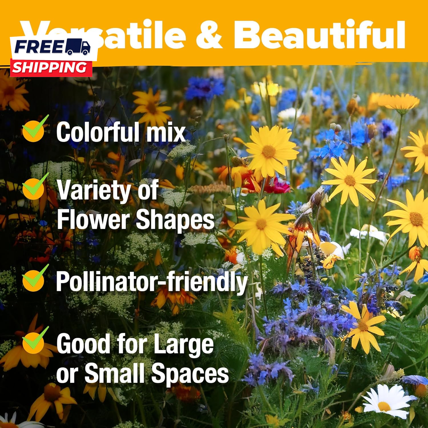 90,000+ Wildflower Seeds Mix 3Oz 24 Varieties Non-Gmo Perennial Flower Seeds