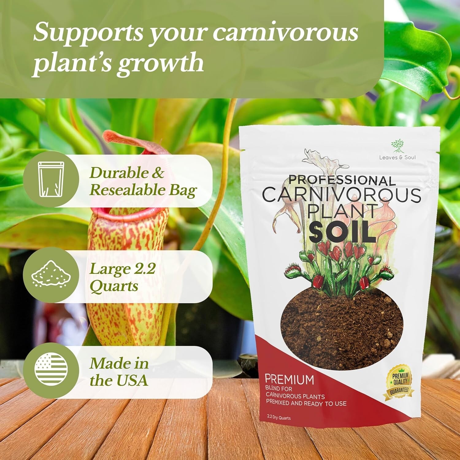 Ready-to-Use Carnivorous Plant Soil Blend – Perfect for All Varieties (2.2 Qts)
