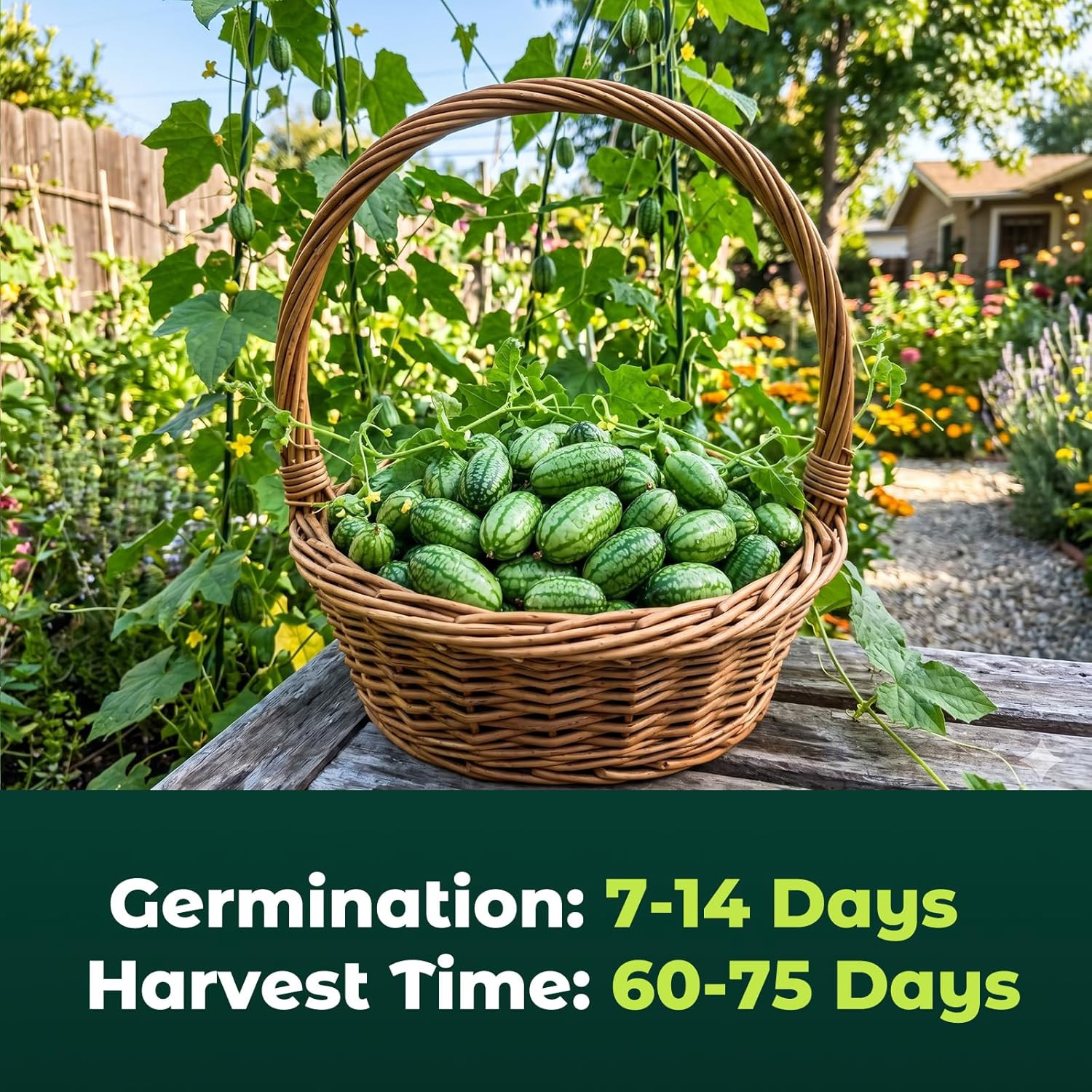 100 Heirloom Cucamelon Seeds for Planting – Mexican Sour Gherkin, Mouse Melon, F
