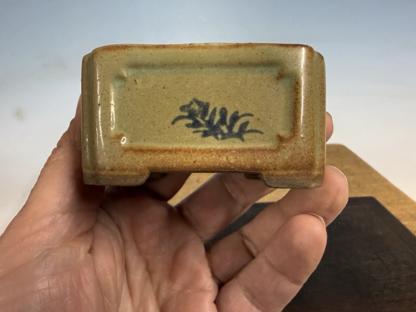 Japanese Unknown Maker Shohin Bonsai Tree Pot 3” Unusual Piece