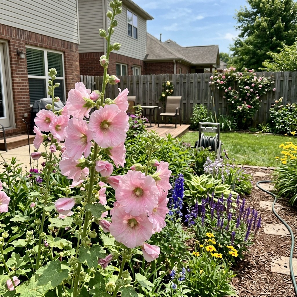 Spectacular 100 Hollyhock Flower Seeds, Pink – Vibrant Floral Display, Nature