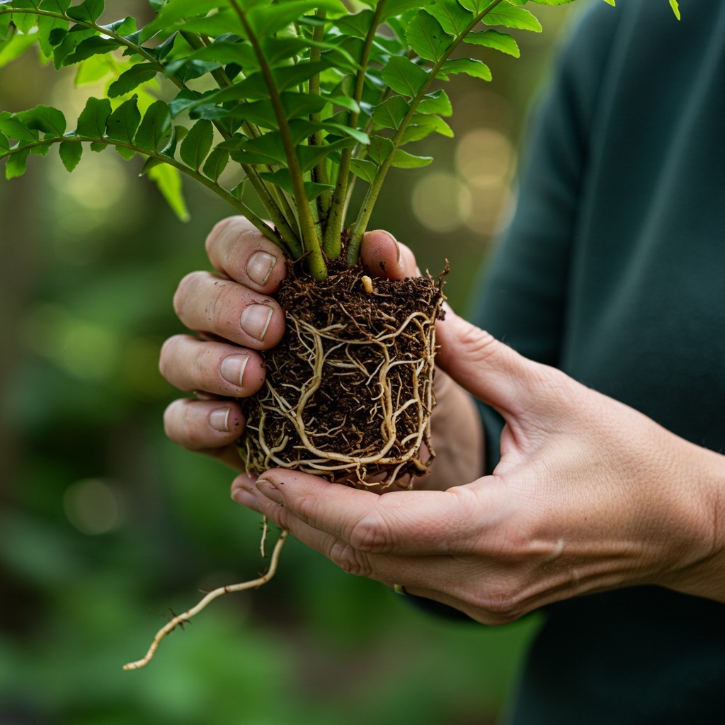 Boston Sword Fern Live Bare Root Starter Plant Indoor/Outdoor AIR PURIFYING