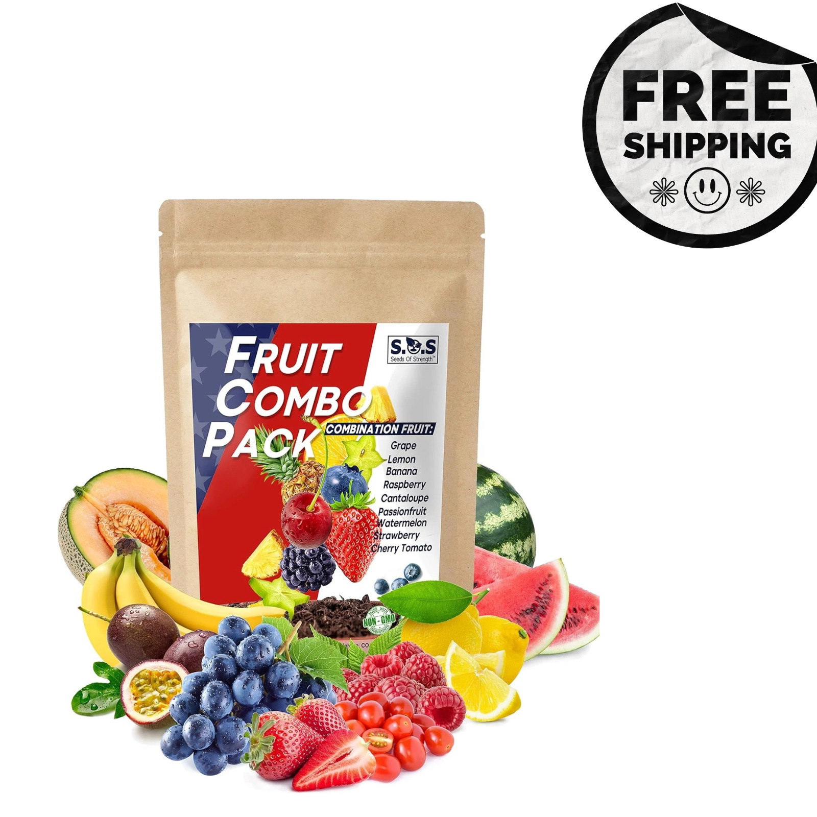 9 Varieties Survival Heirloom Fruit Seeds Pack – Cherry 9 Varieties Brown