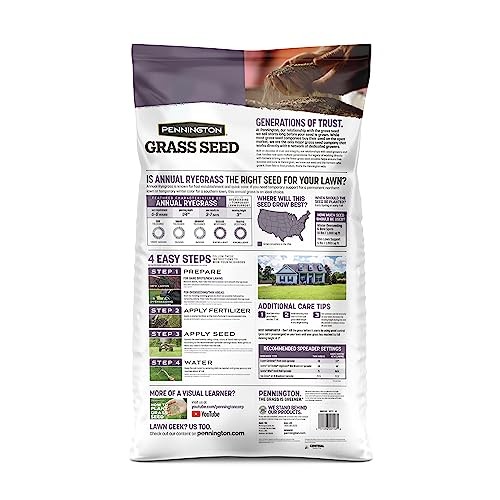 Pennington Annual Ryegrass Retail Bag To Overseed Warm Season Grasses 25 Lb