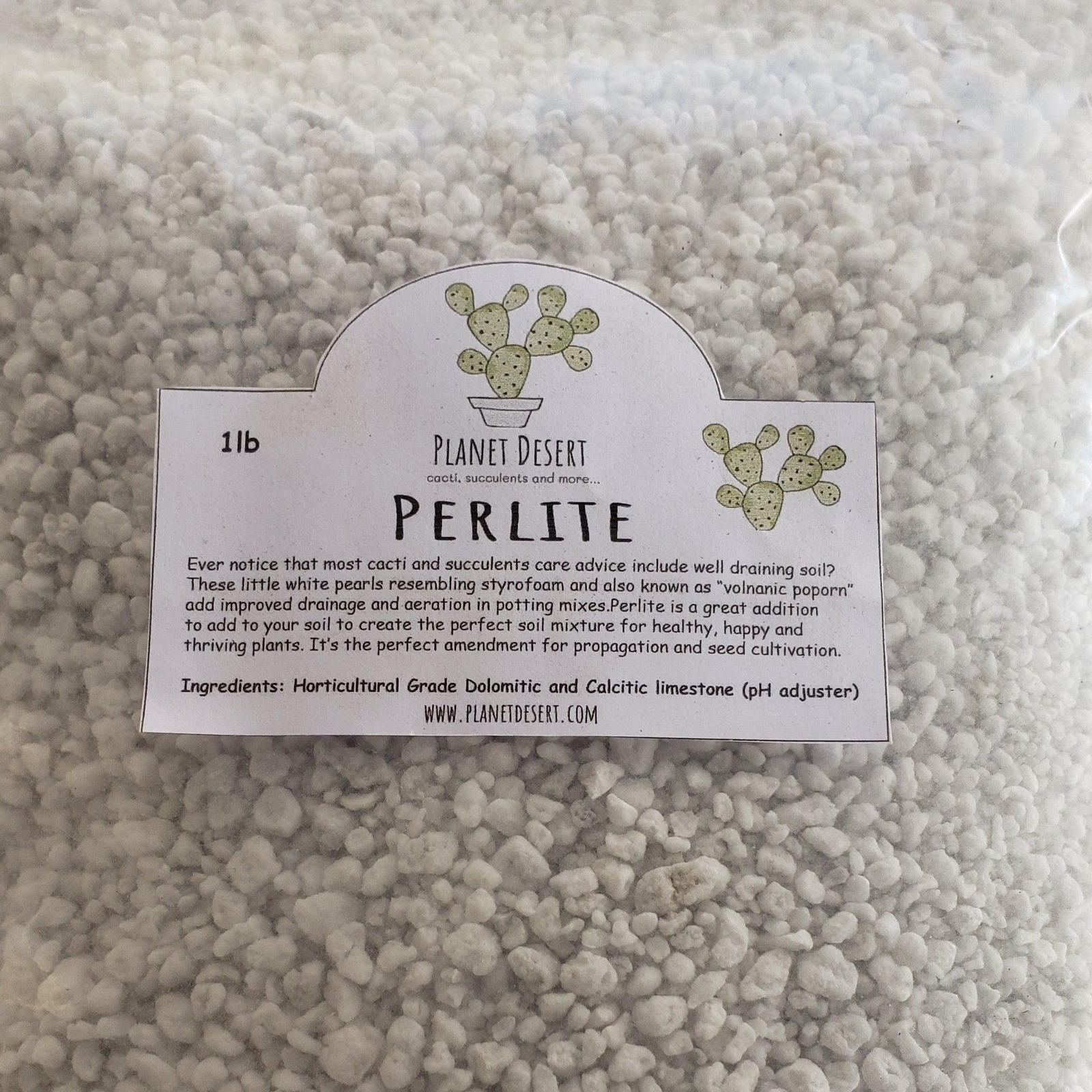 Perlite 4 Quarts porosity soil amendment for cactus and succulents cactus Cacti