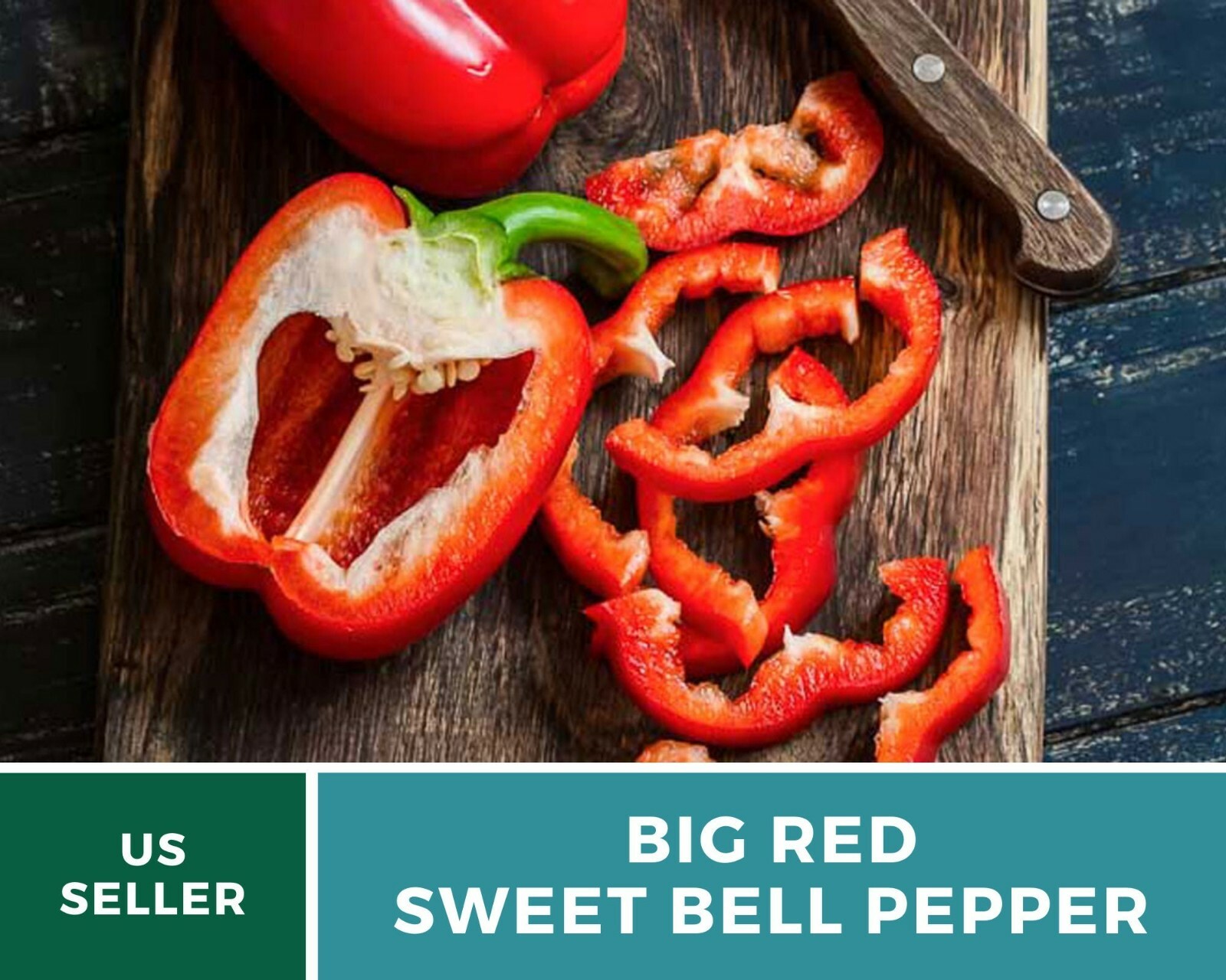 Pepper, Big Red Sweet Bell – 30 Seeds – Easy to Grow – Heirloom – GMO Free (Caps