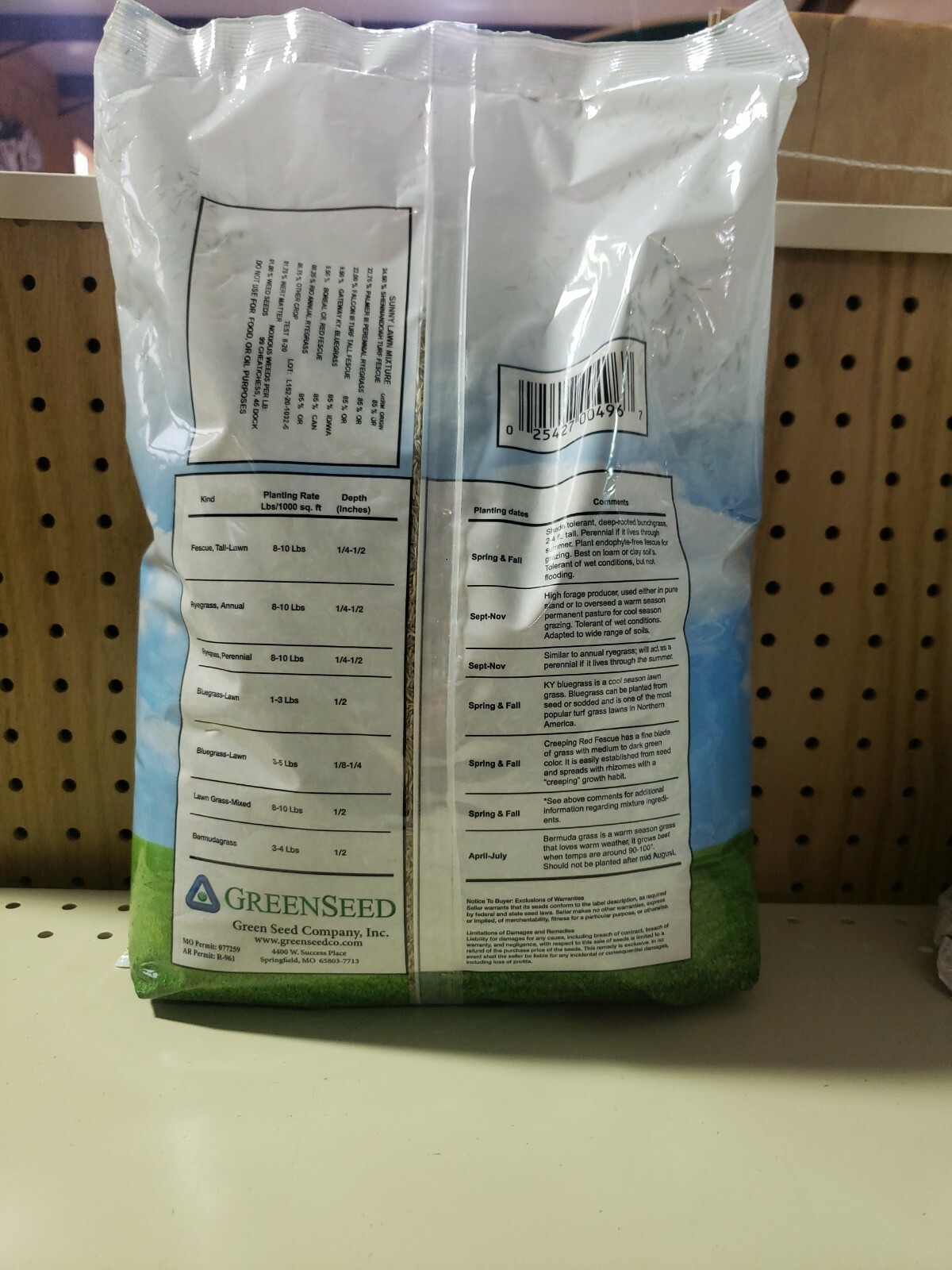 5 lbs SUNNY LAWN SEED MIXTURE 6 Way Blend Plant Sun Or Shade Very Hardy