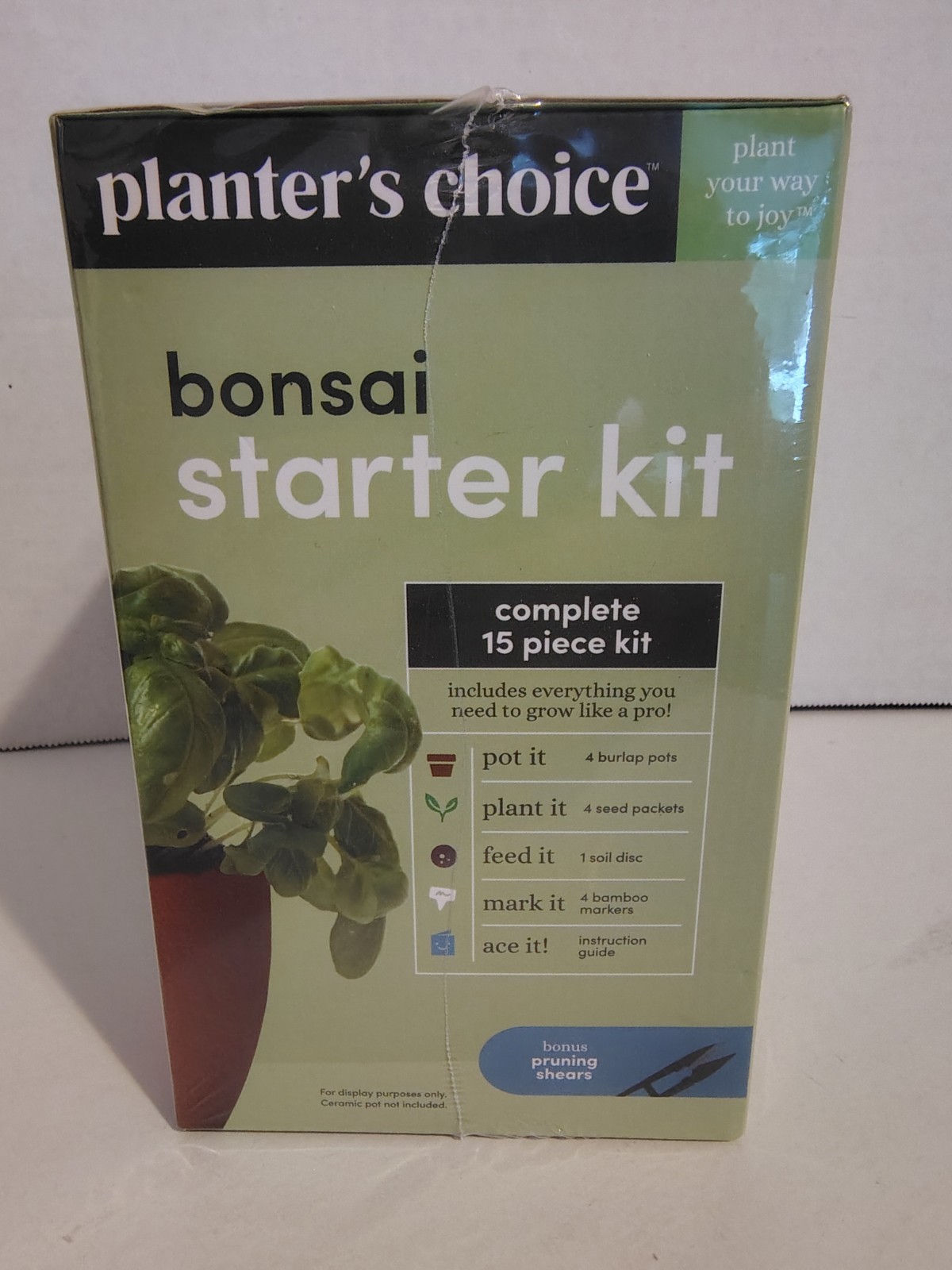 Planter’s Choice Herb Growing Kit – 15 Piece Set Basil Cilantro Chives Parsley