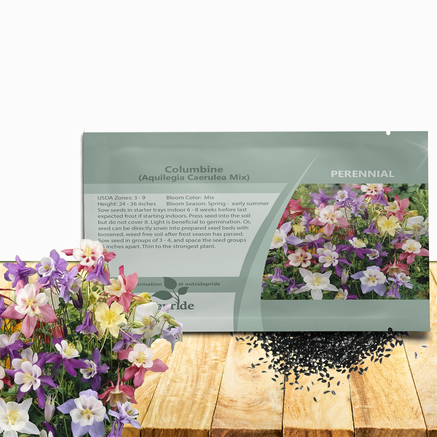 1000 Seeds Columbine Seed Mix For Planting – Aquilegia Caerulea Flower Seeds Mix