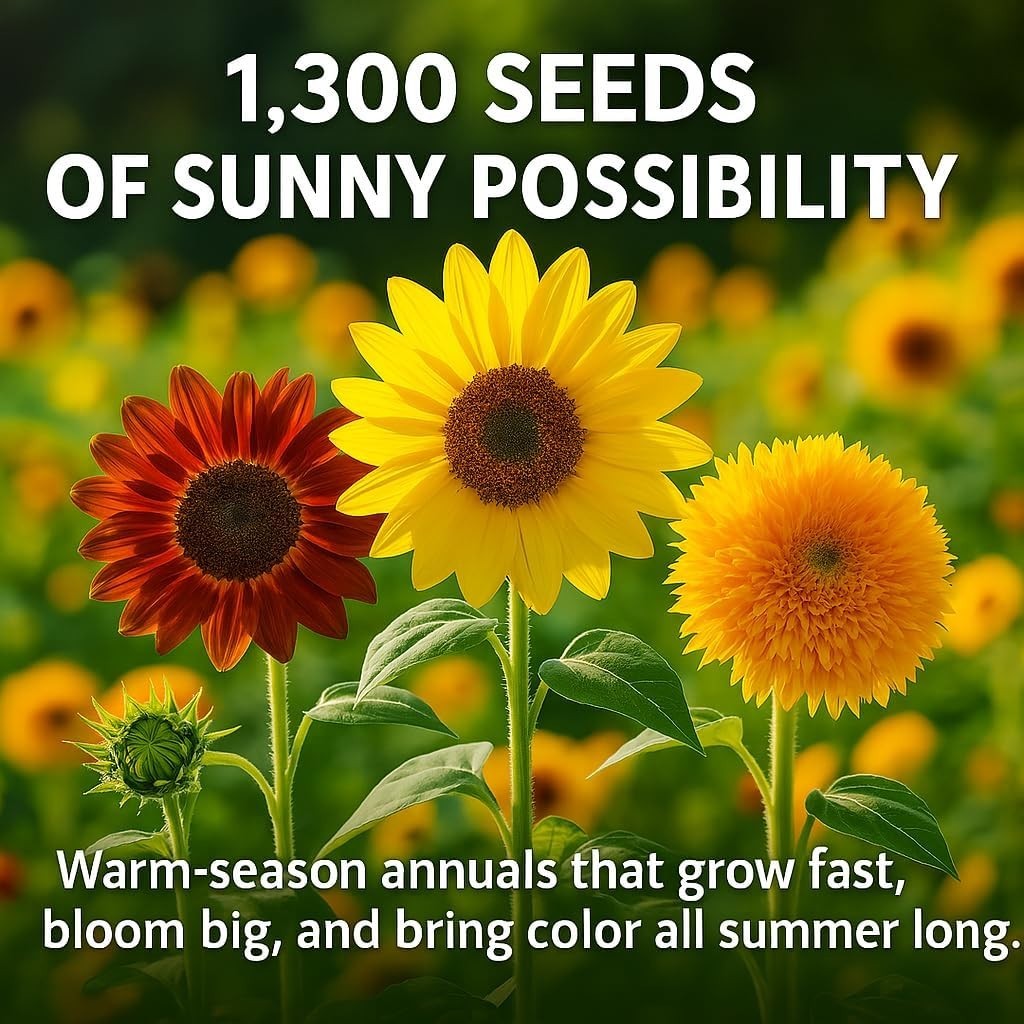 Diverse Sunflower Seeds Collection – Mammoth, Dwarf, Lemon Queen & More