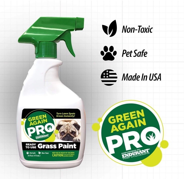 Pre-Mixed Grass and Turf Paint – All Natural Pet-Friendly Lawn Colorant Turns…