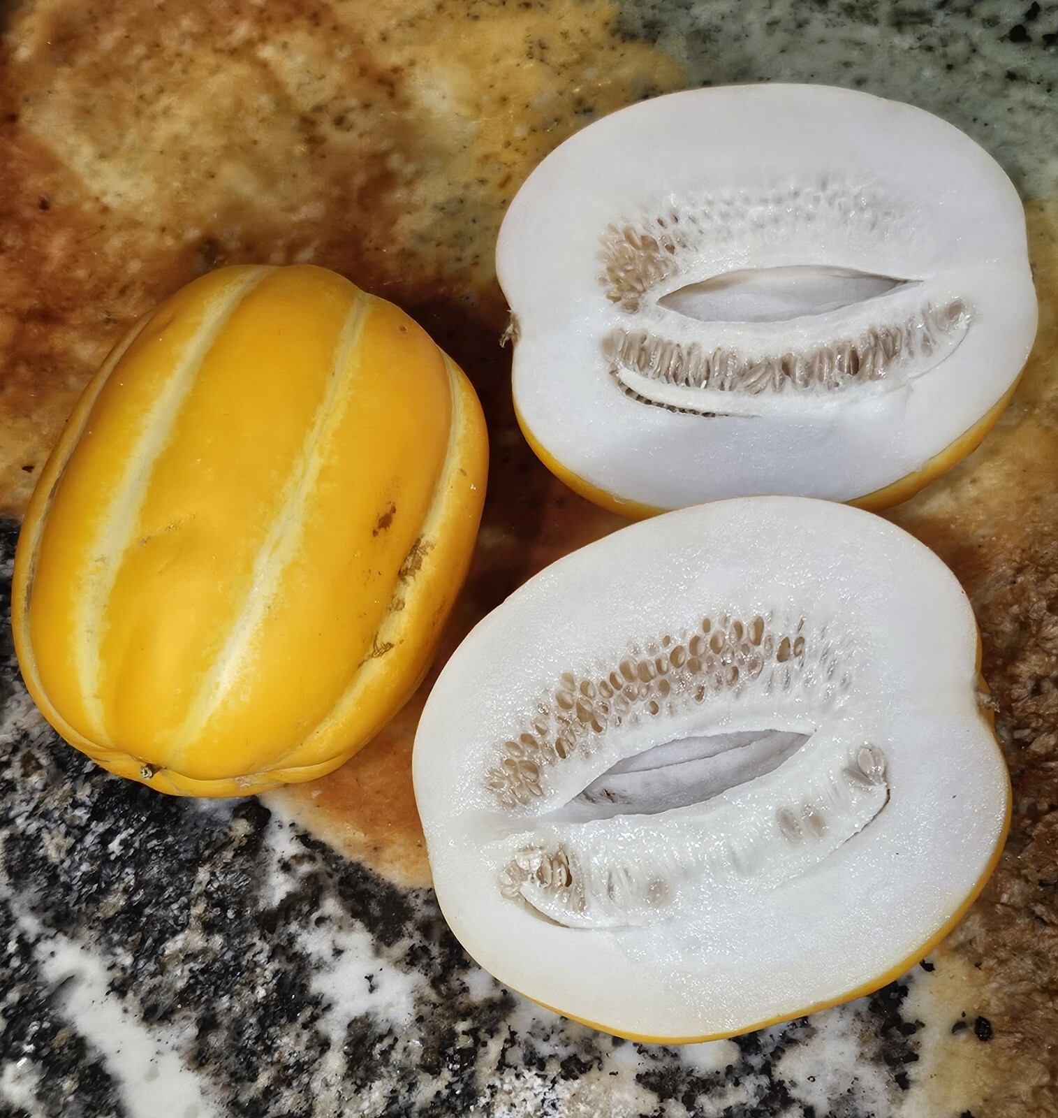 40 PCS Korean Melon Seeds Golden Sweet Non-GMO / ORGANIC / FLORIDA GROWN / RARE
