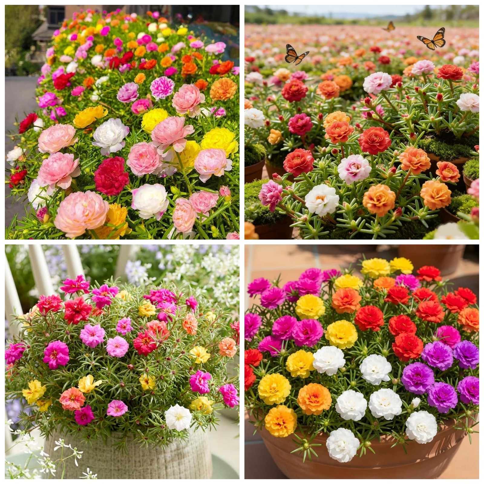 21000+ Double Moss Rose Seeds for Planting – Portulaca Grandiflora