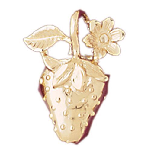 Strawberry Charm Pendant 14k Gold (2.4 Grams)