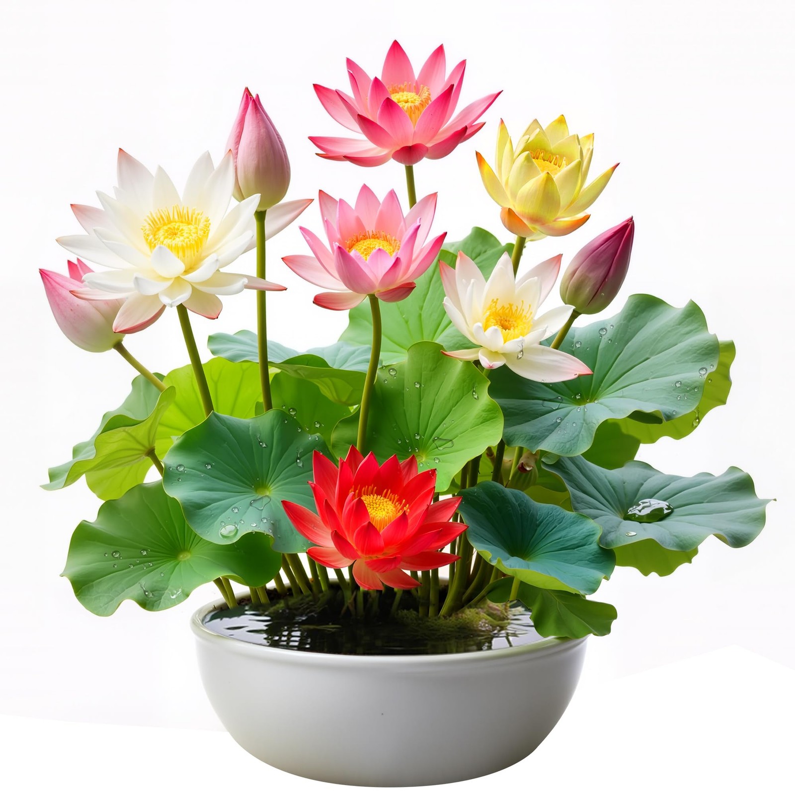 160Pcs Mixed Lotus Seeds for Planting in Water, Colorful Bowl 160, Mix color
