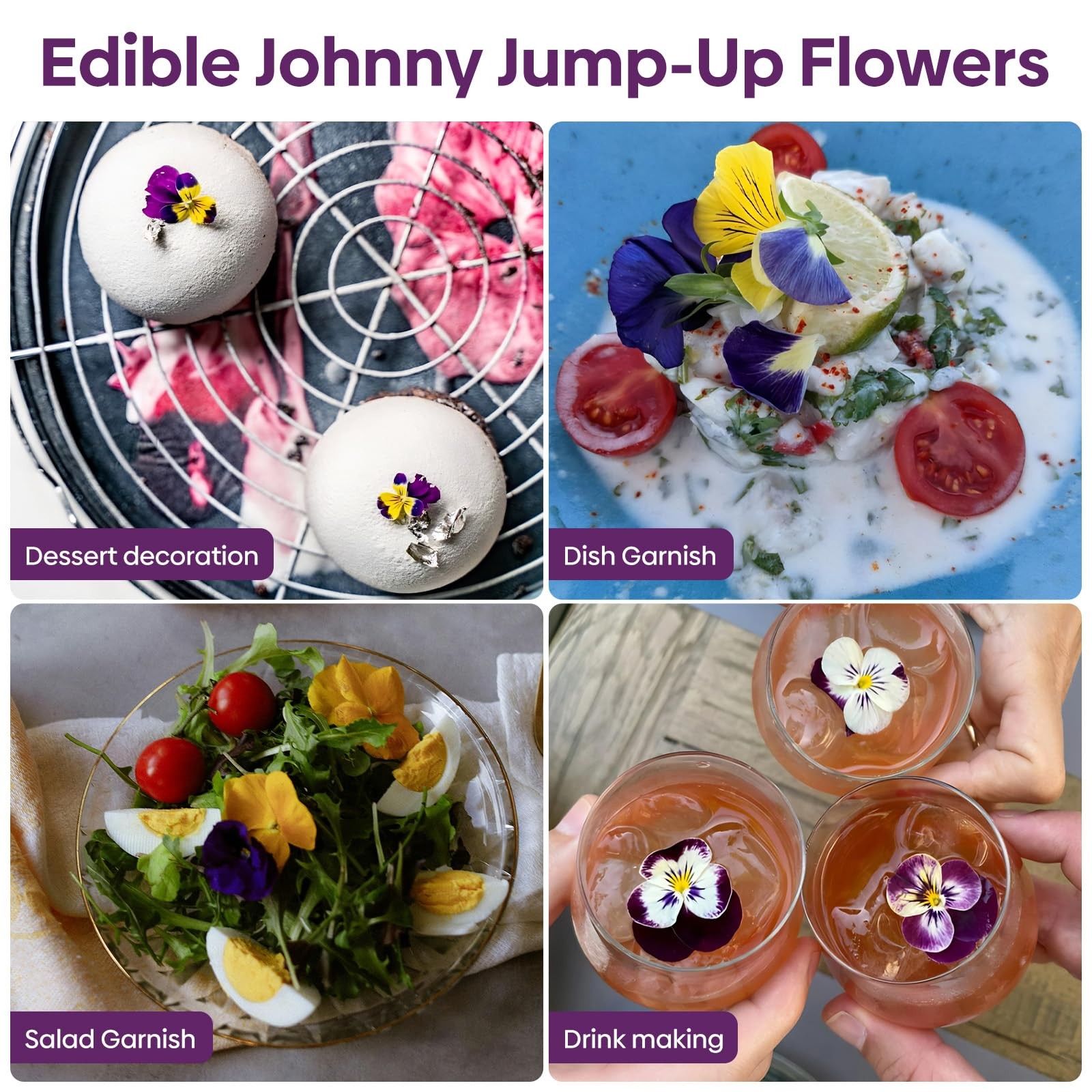 Johnny Jump Up Seeds, 10000+ Perennial Wild Violet Seeds for Planting, Edible…