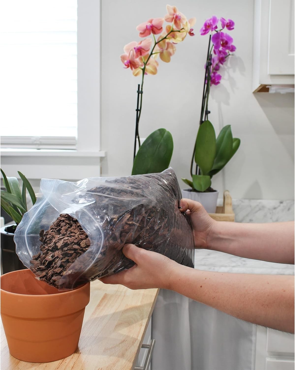 Long-Lasting Organic Orchid Bark – 4 Quarts Ideal for Potting and Repotting
