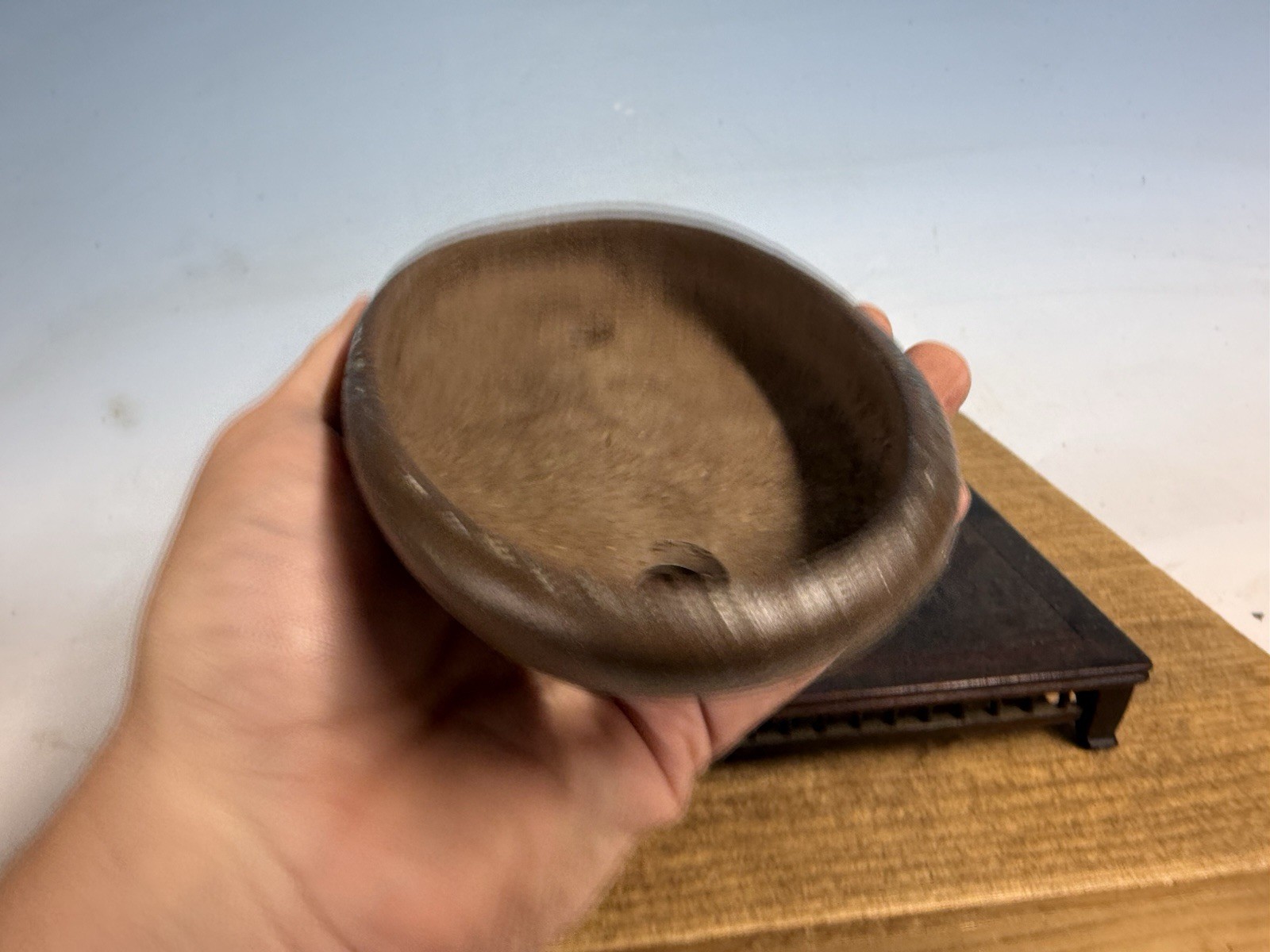 Japanese Unknown Maker Shohin Bonsai Tree Pot 7” Unglazed