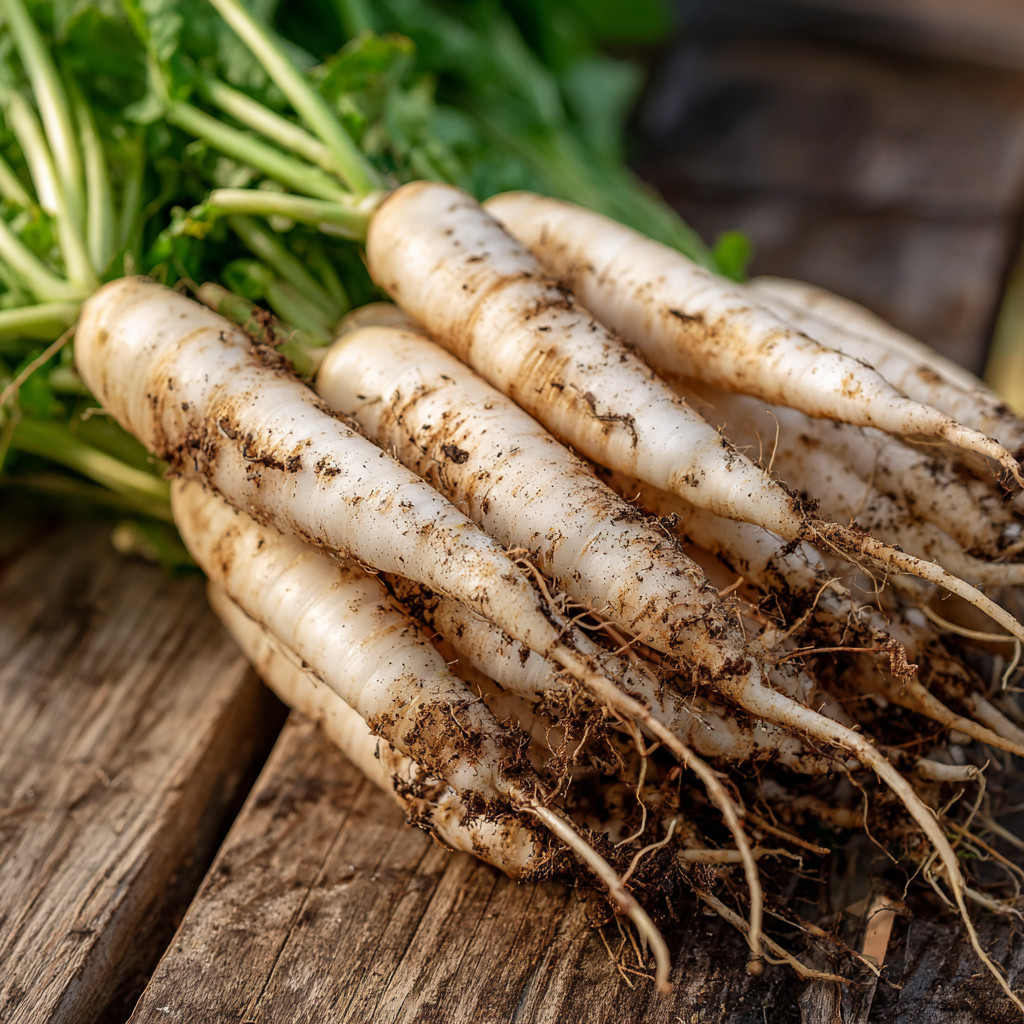 White Icicle Radish Seeds – Crisp Mild Roots, Fast-Growing Heirloom (200 Seeds)