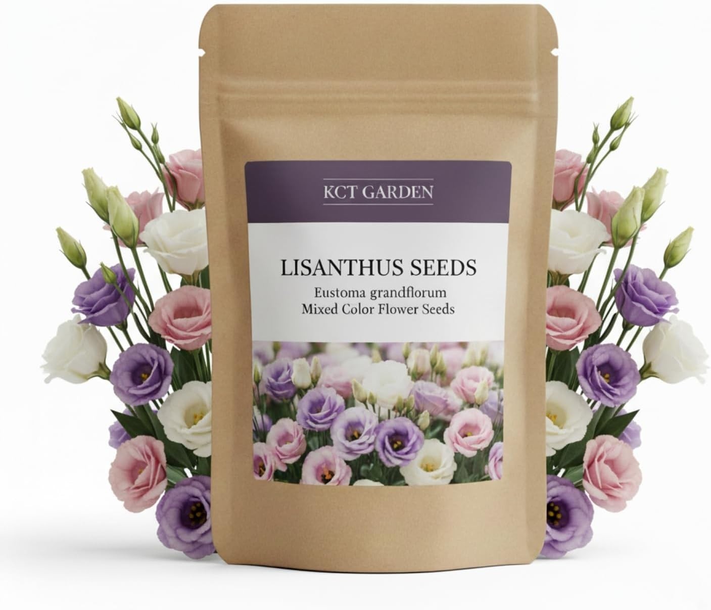 Transform Your Garden with 500 Non-GMO Thornless Eustoma Seeds – Colorful Blooms