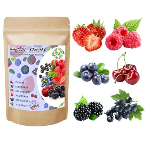 1100pcs Mixed Berry Seeds for Planting – Strawberry, Raspberry, Blueberry & More