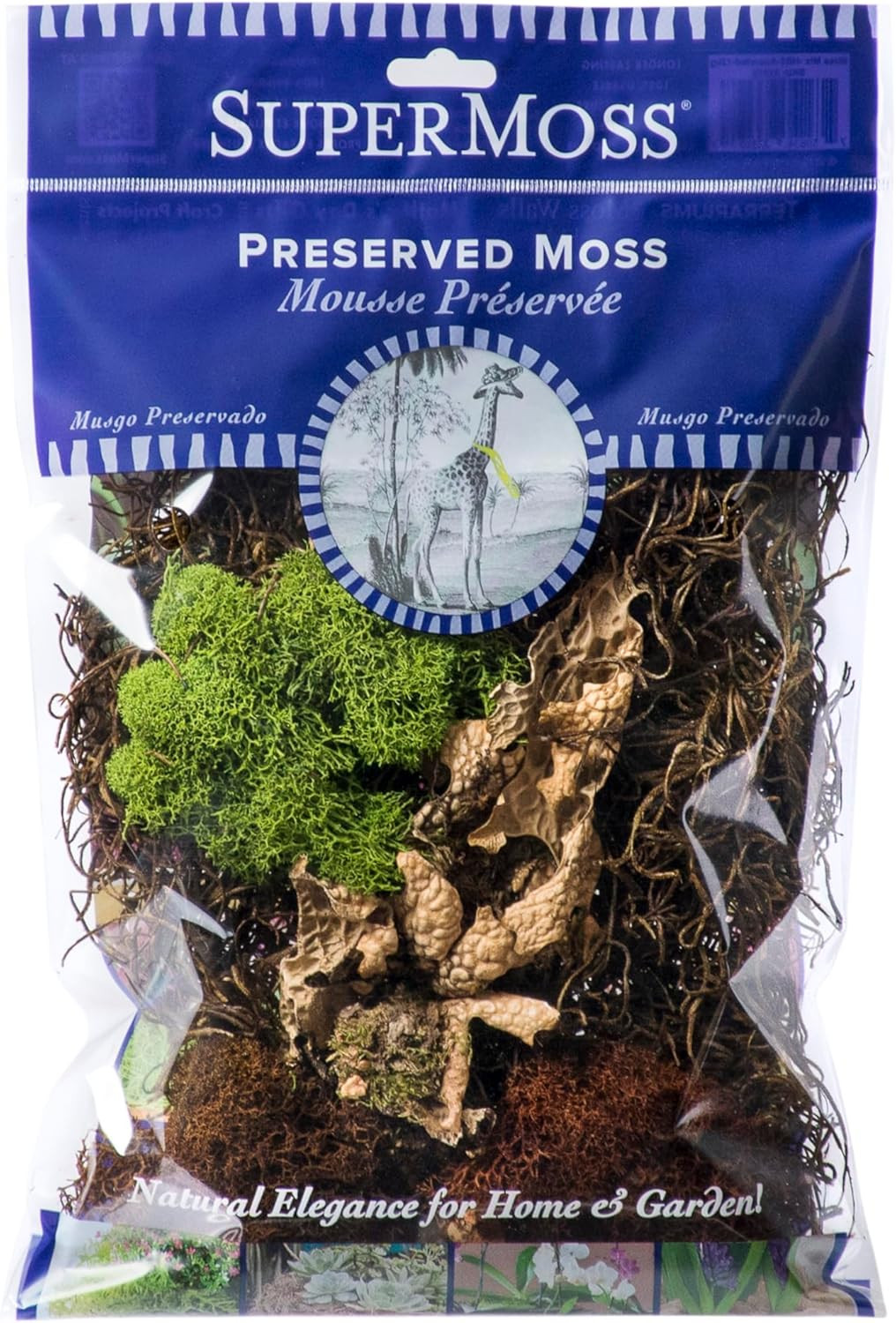 Supermoss (23303) Moss Mix – Premium Decorative Moss for Crafts, Terrariums, Wed