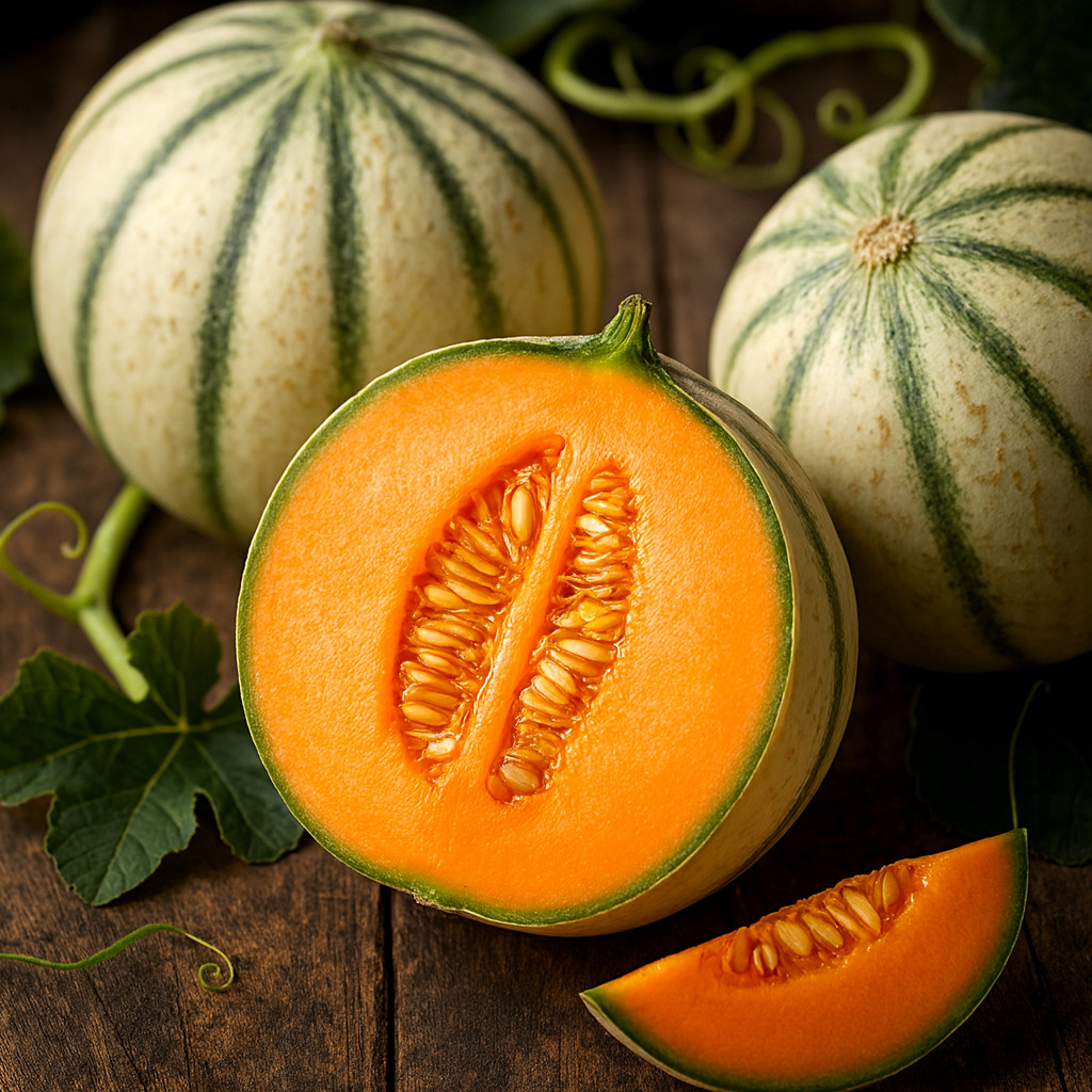 CHARENTAIS MELON FRUIT RARE FRENCH CANTALOUPE SWEET HEIRLOOM NON-GMO 20+ SEEDS