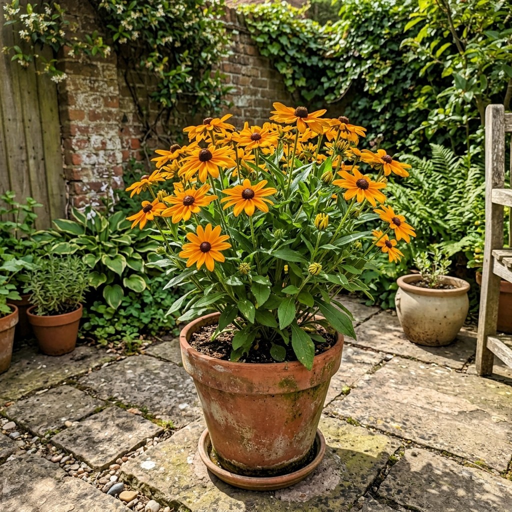 300 Count Orange Black Eyed Susan Seeds – Stunning Yard Decor, Heirloom Floral