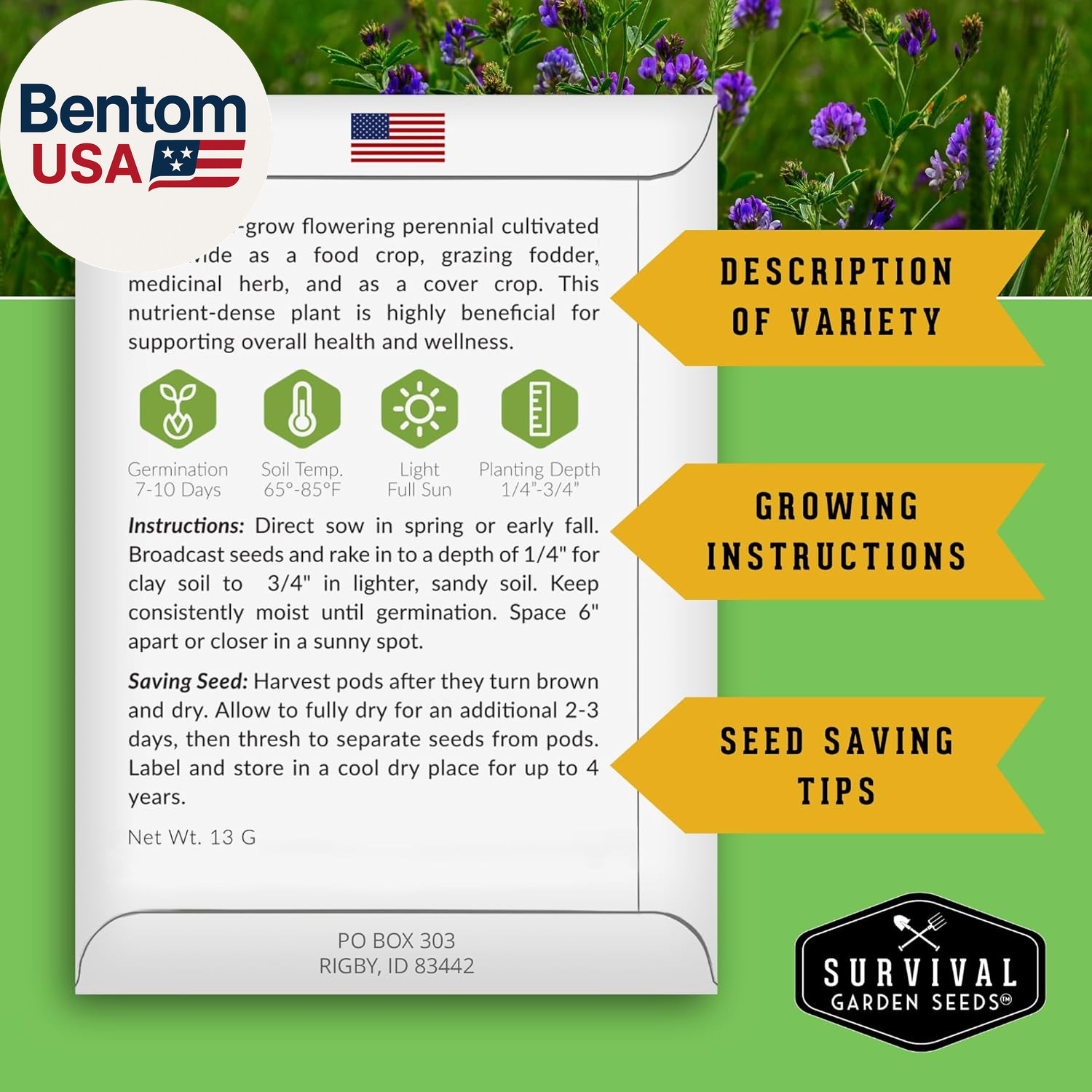 Ultimate Medicinal Herb Seeds Variety Pack – 36 Heirloom Non-Gmo Healing Herbs f