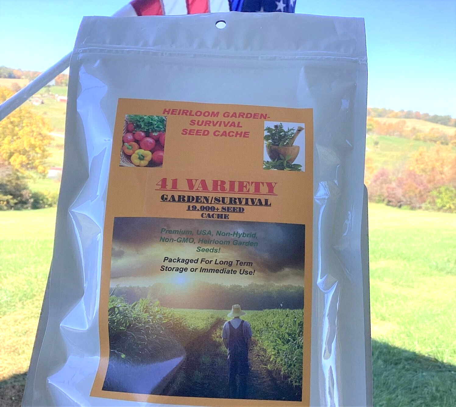 41 Varieties! 19,000+ Seeds!! Emergency Preppers Survival/ Garden Seed Cache,