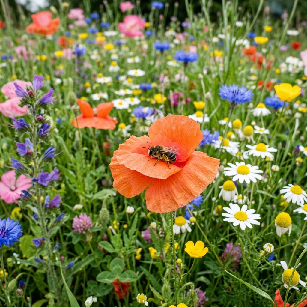 300 Annual Fast Blooming Wildflower Mix Seeds – Premium Bulk Seed Blend
