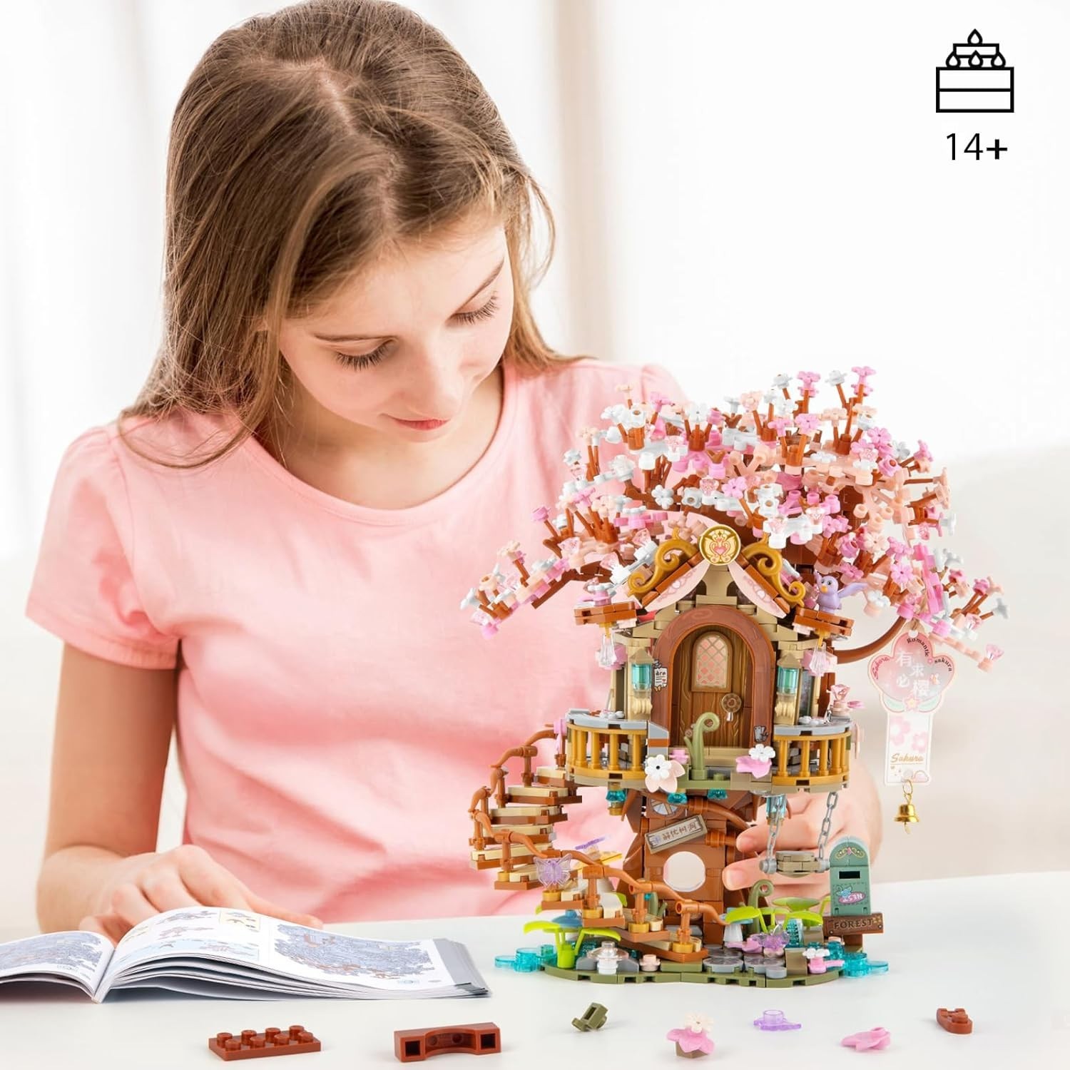 Japanese Cherry Blossom Bonsai Model – 1149 PCS Mini Brick Gift for Girls 12+