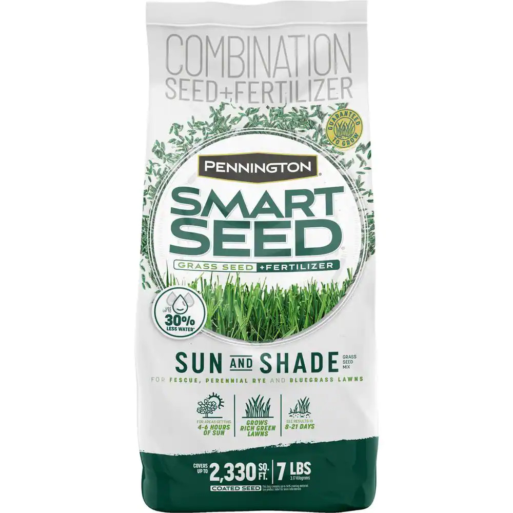 Smart Seed Sun and Shade North 7 Lb. 2,330 Sq. Ft. Grass Seed and Lawn Fertilize