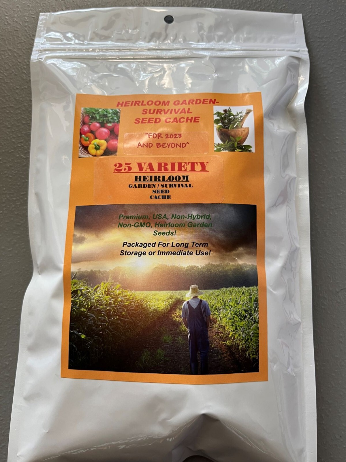 25 Heirloom Varieties! 13,000 + Seeds!! NON – GMO Survival/ Garden Seed Cache