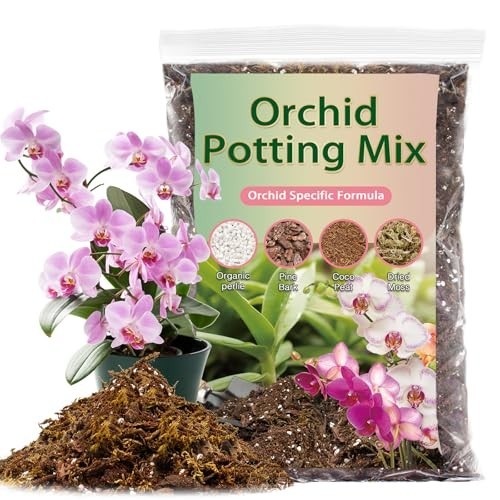 Orchid Potting Mix 4 Quarts – Premium Soil Blend with Pine Bark, Perlite & Coco