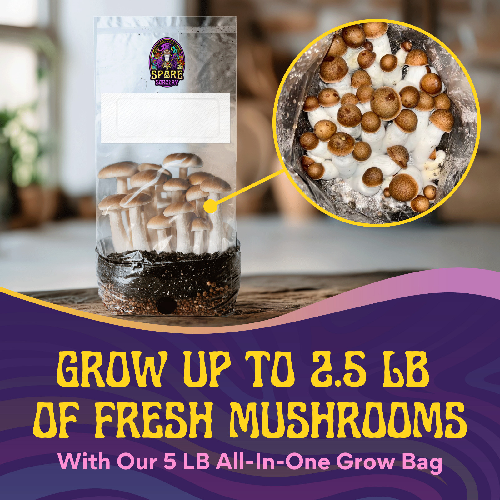 5lb All-in-One Grow Bag: Nutrient-Enhanced, Free Injection Port