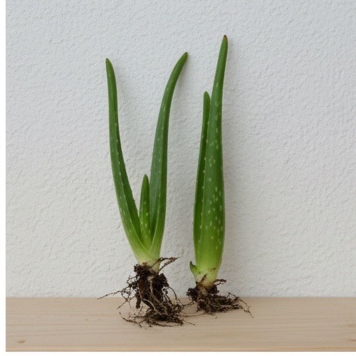 (2) Live Aloe Vera Plants – Fresh 2″- 4″ Rooted Pups – Bare Root Succulent Lot