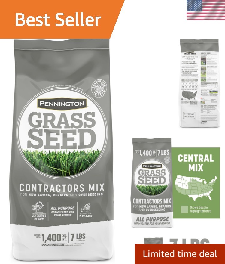 Contractors Grass Seed Mix Central 7 lb