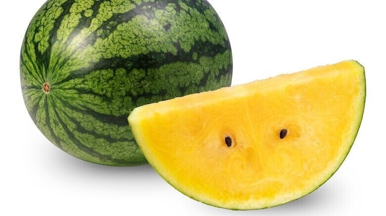 50+ Yellow Gem Watermelon Seeds – Non GMO – True Yellow – Very Sweet! —– RARE