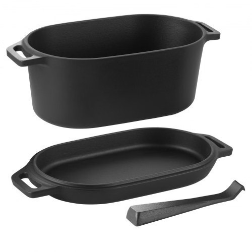 Enameled Cast Iron Dutch Oven, 3.5 Quart Pot with Lid and Dual Handles, Heavy-Du