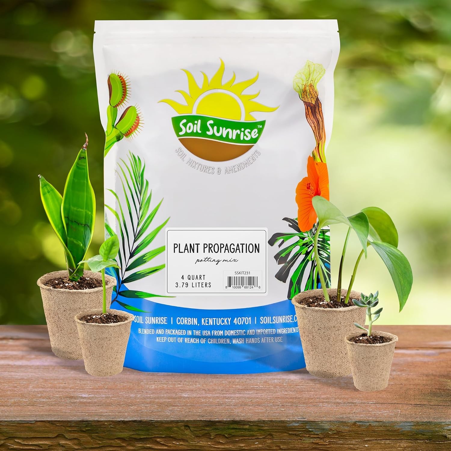 Soil Sunrise Plant Propagation Potting Mix (4 Quarts) Ideal Starter 4 Quarts