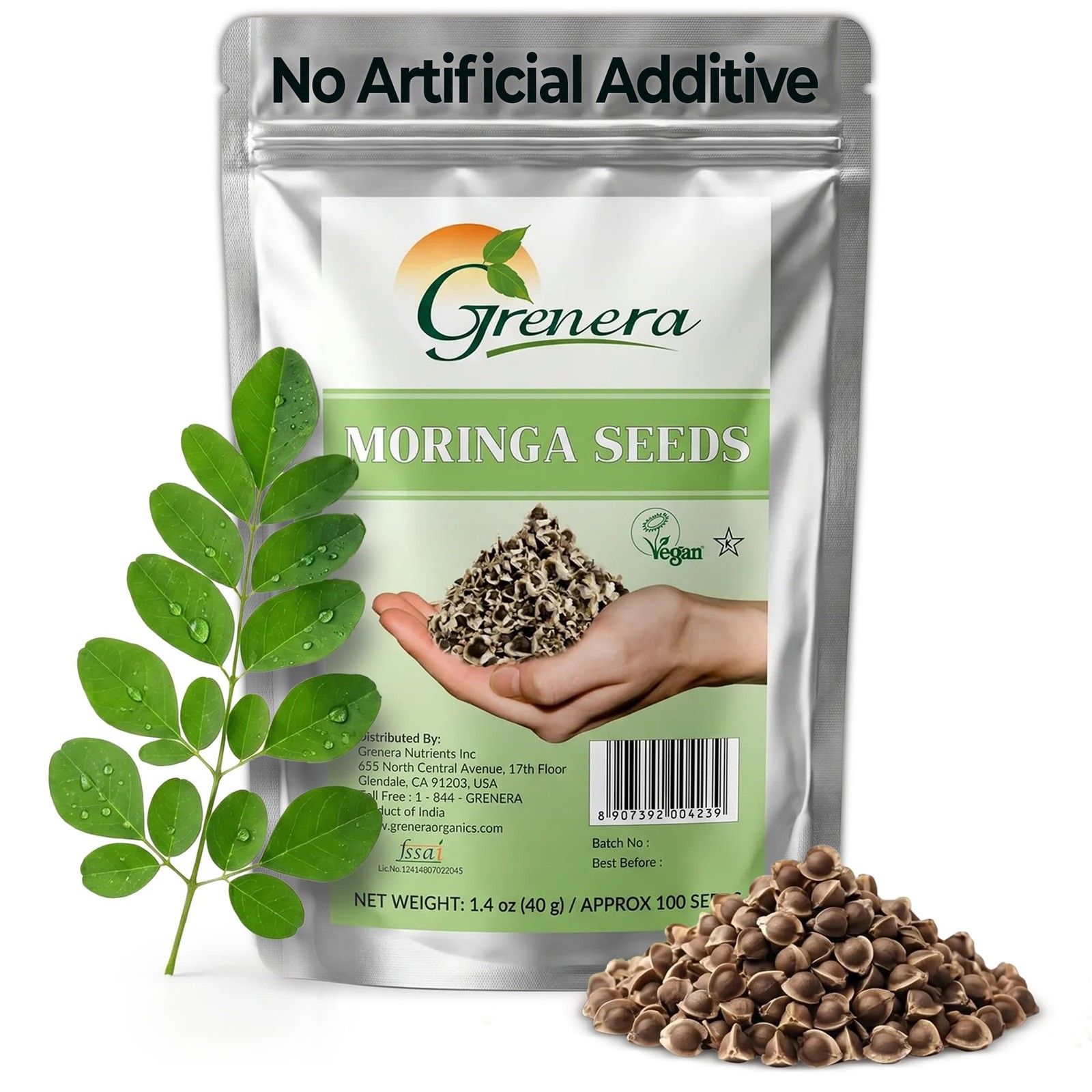 Grenera Moringa Seeds PKM 1 Variety | Edible Pack of 1 (100 Count)