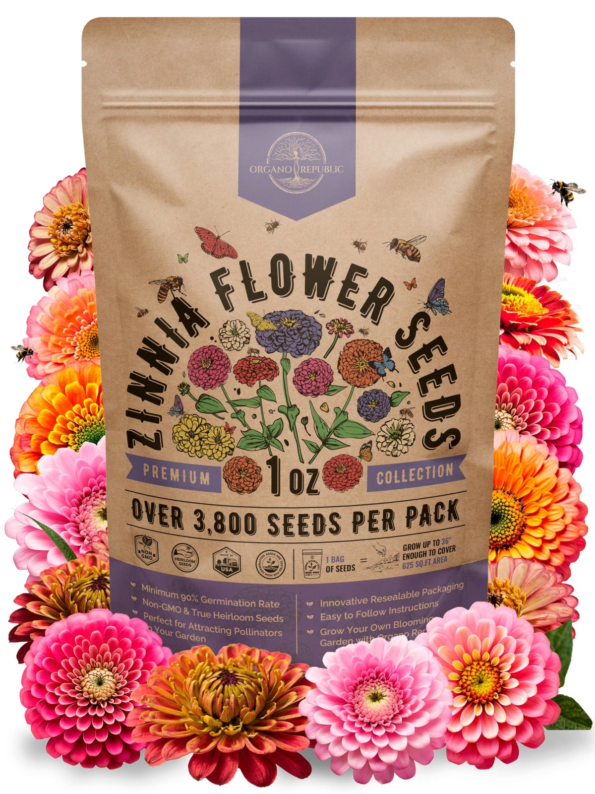 Over 3,800 — 1oz, Purple, Pink, Green, Orange Seeds