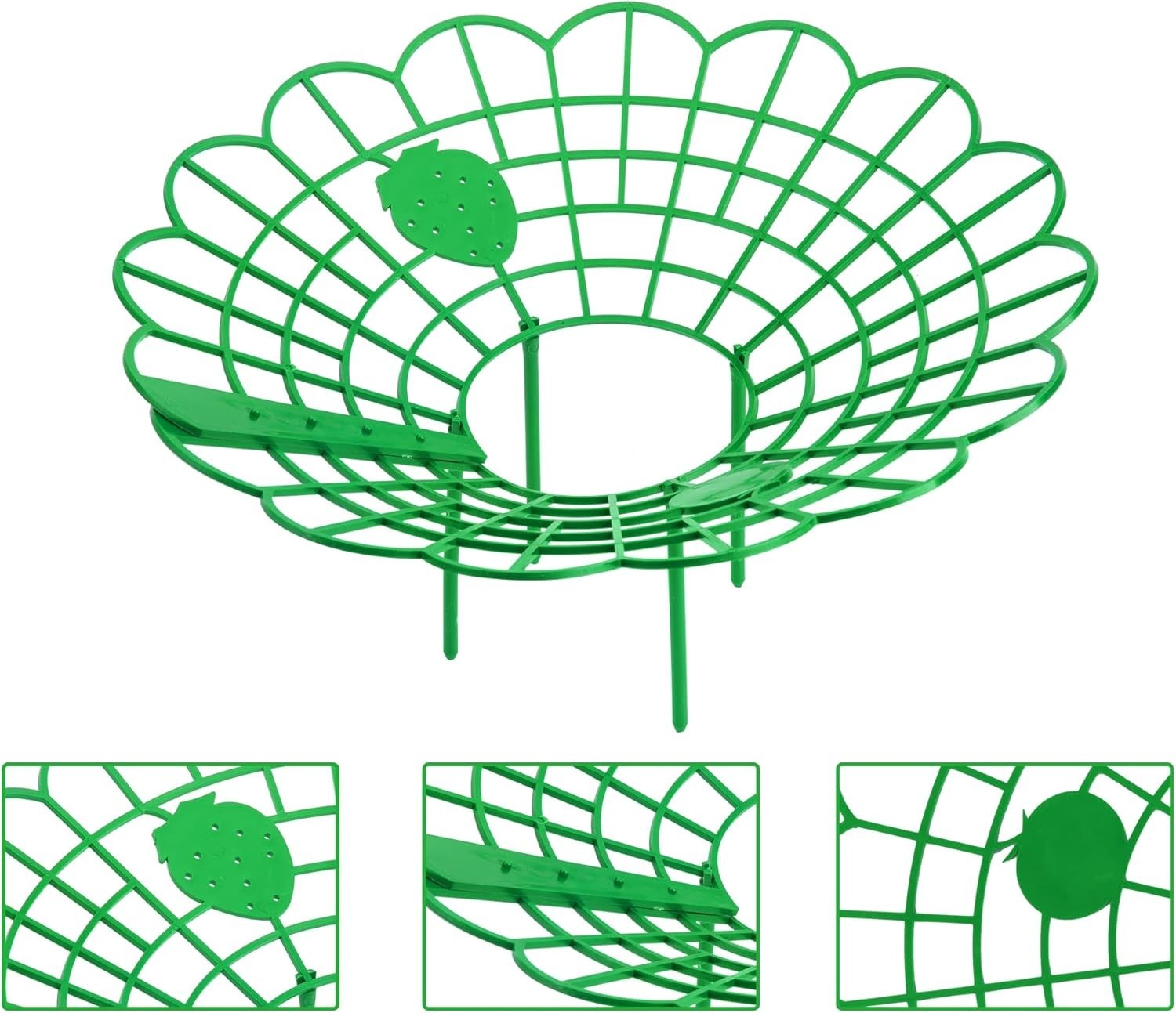Flexible 6 Pack Strawberry Supports with Easy Locking for Mess-Free Gardening