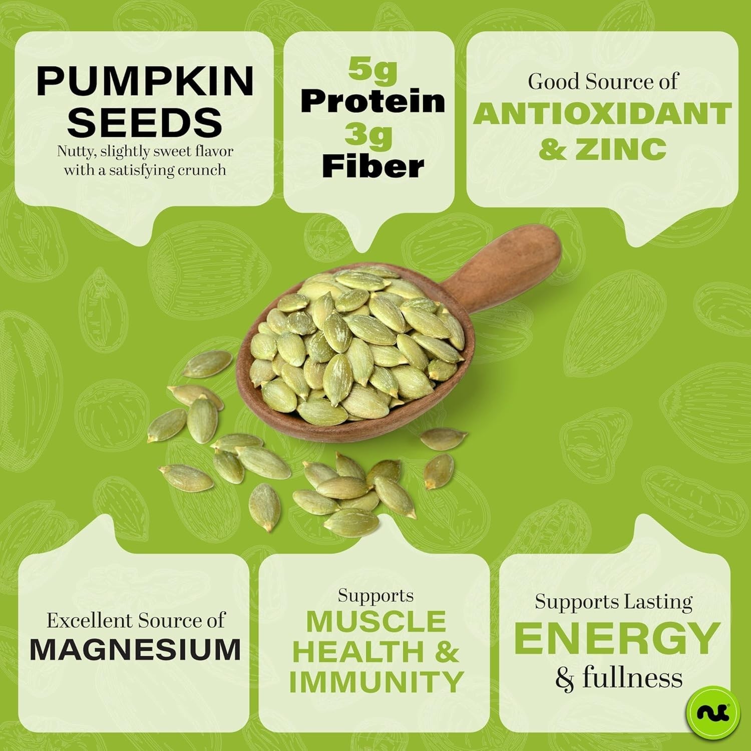 Nutritious 8oz Raw Pumpkin Seeds Pepitas – Perfect for Snacking & Recipes